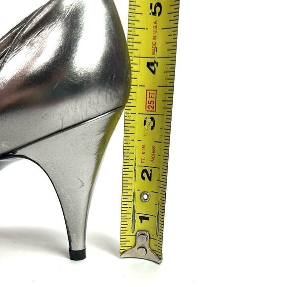 Stuart Weitzman for Neiman Marcus Vintage Sheer Silver Pumps Heels US 7,5 - Picture 16 of 16